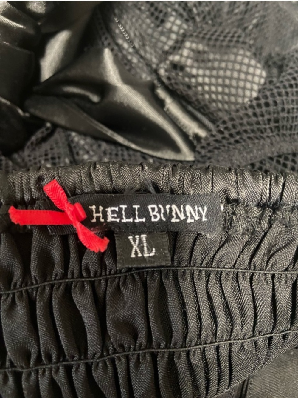 Hell Bunny Black Mesh Ruffle Midi Dress - Picture 10 of 13